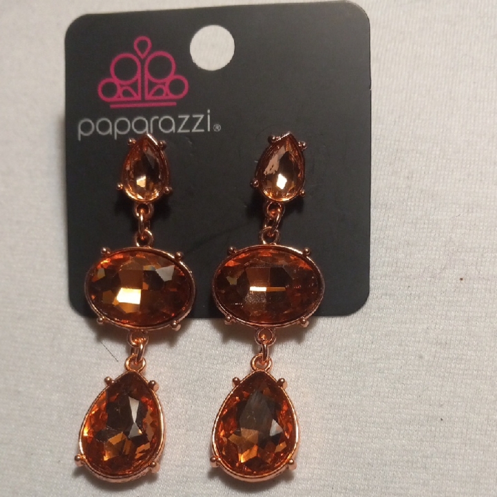 Paparazzi Orange Drop Earrings